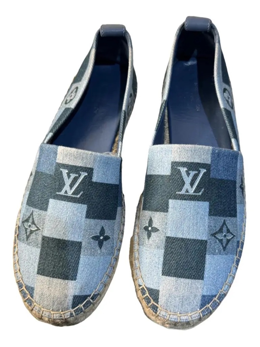 Louis Vuitton Patchwork Denim Espadrilles in Various Blues - Picture 1 of 8